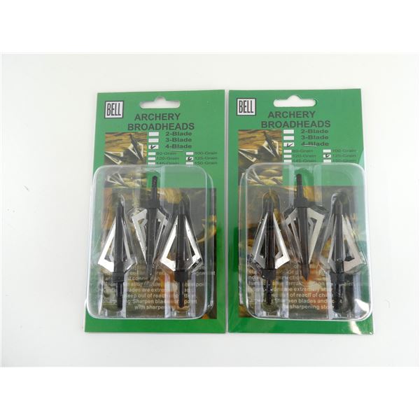 BELL ARCHERY FIXED BLADE BROADHEADS LOT