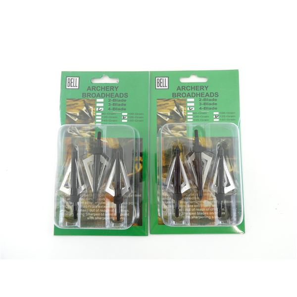 BELL ARCHERY FIXED BLADE BROADHEADS LOT