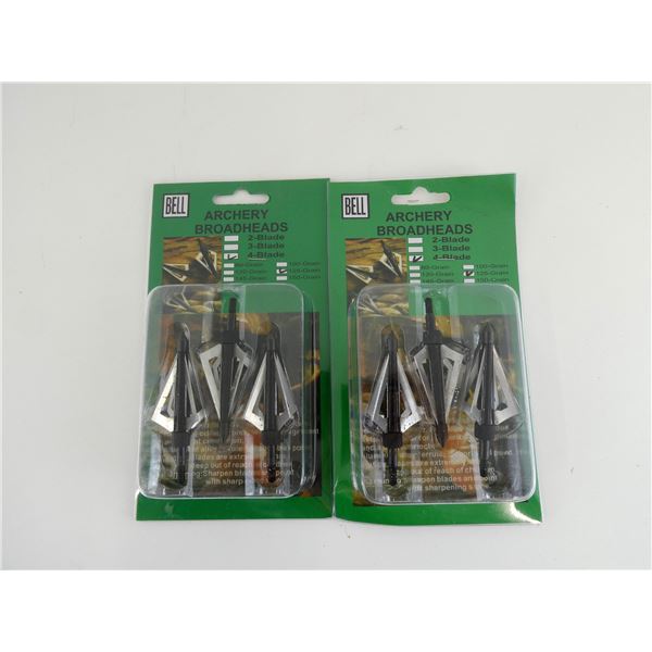 BELL ARCHERY FIXED BLADE BROADHEADS LOT
