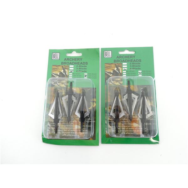 BELL ARCHERY FIXED BLADE BROADHEADS LOT