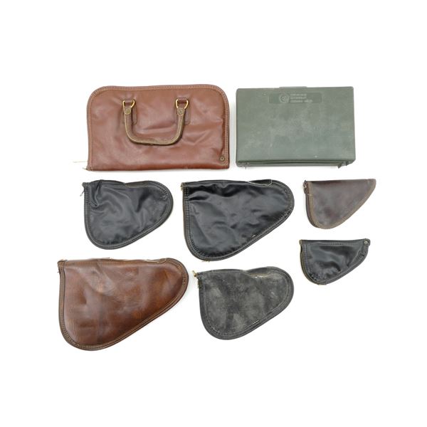 ASSORTED SOFT PADDED AND HARD PADDED HAND GUN CASES LOT