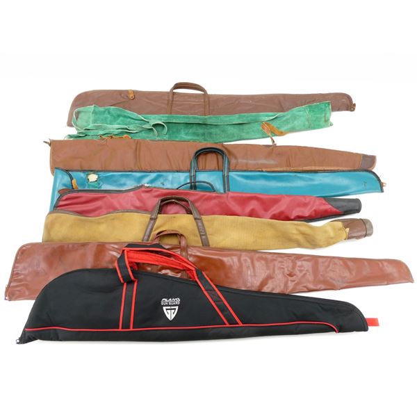 ASSORTED SOFT PADDED AND NON-PADDED RIFLE CASES LOT