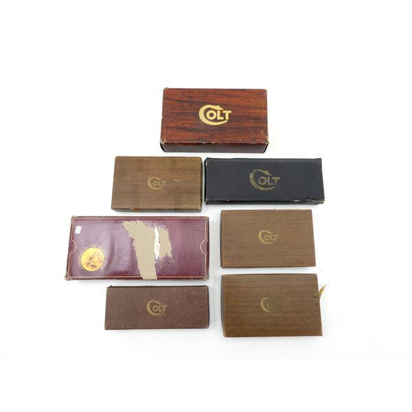 ASSORTED COLT HAND GUN EMPTY BOXES LOT