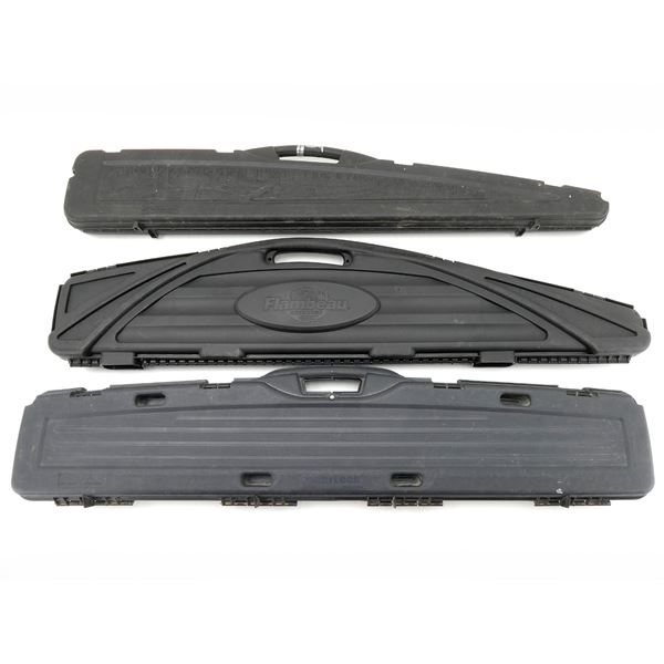 ASSORTED HARD PADDED AND NON-PADDED RIFLE CASES LOT