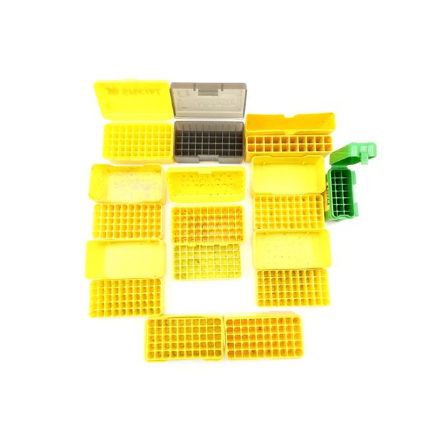 ASSORTED PLASTIC AMMO CONTAINERS LOT