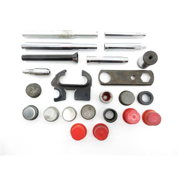 ASSORTED 20 G. MEC RELOADING PRESS ACCESSORIES LOT