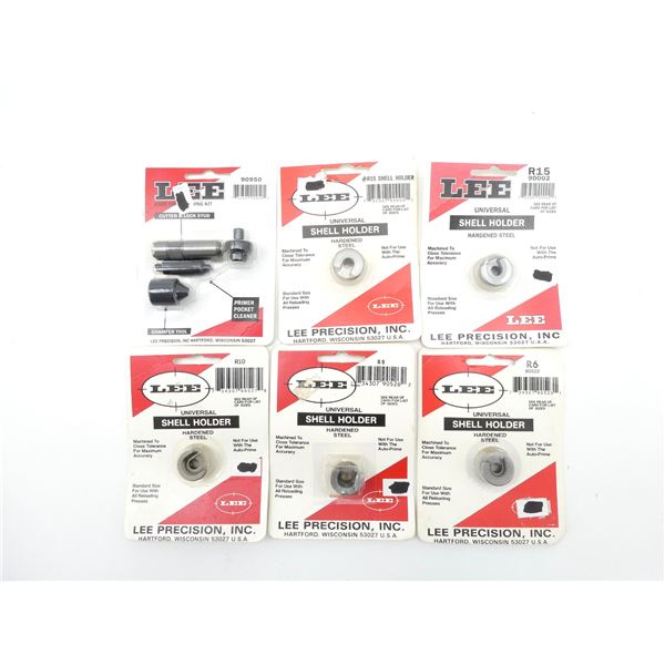 ASSORTED LEE SHELL HOLDER, ETC. LOT