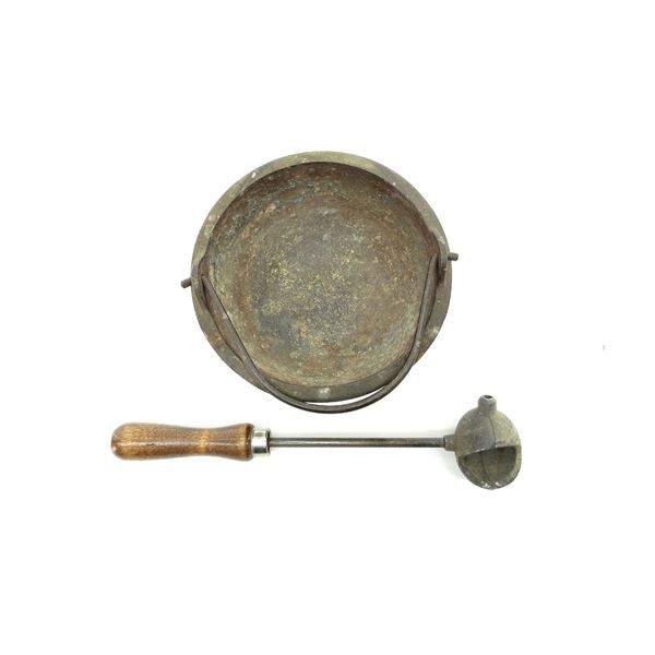 LEAD MELTING POT AND LADLE LOT