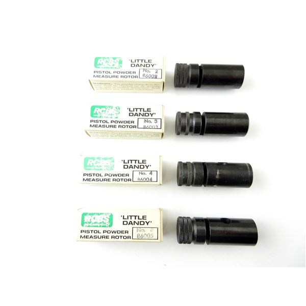 ASSORTED RCBS "LITTLE DANDY" PISTOL POWDER MEASURE ROTORS LOT