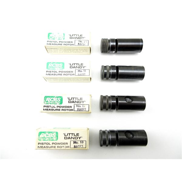 ASSORTED RCBS "LITTLE DANDY" PISTOL POWDER MEASURE ROTORS LOT