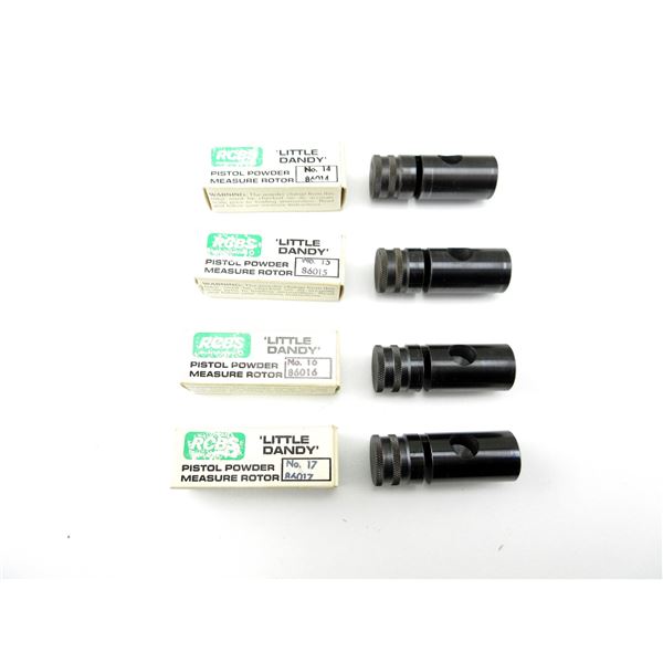 ASSORTED RCBS "LITTLE DANDY" PISTOL POWDER MEASURE ROTORS LOT