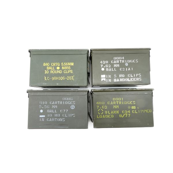 ASSORTED METAL AMMO TIN LOT