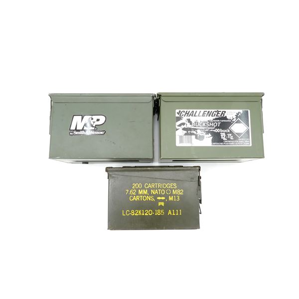 ASSORTED METAL AMMO TIN LOT