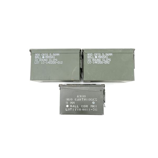 ASSORTED METAL AMMO TIN LOT