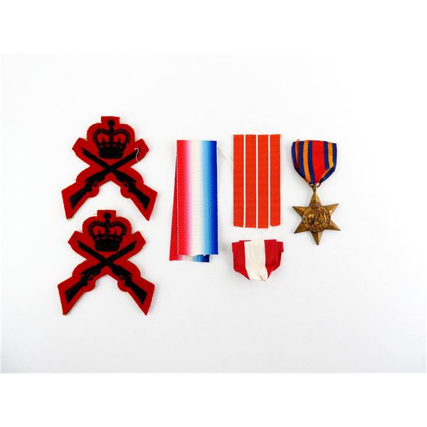 ASSORTED WWI / WWII MILITARY MEDAL, RIBBONS, ETC. LOT