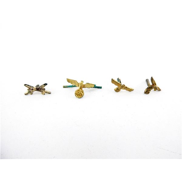 WWII GERMAN EAGLE / CROSSED SWORDS PIN LOT