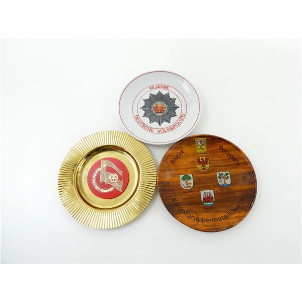 ASSORTED GERMAN MILITARY / POLICE COMMEMORATIVE PLATES LOT