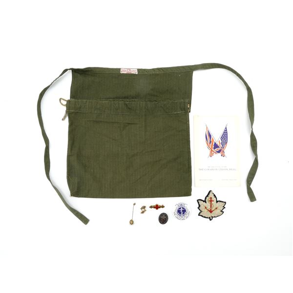 ASSORTED CANADIAN / BRITISH / U.S. MILITARY BADGES, PINS, ETC. LOT