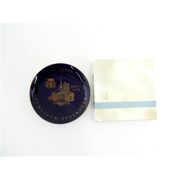 GERMAN COMMEMORATIVE 125 YEAR BERLIN FIRE BRIGADE PLATE