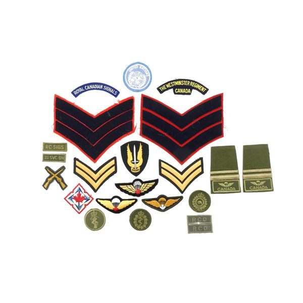 ASSORTED CANADIAN MILITARY BADGE LOT