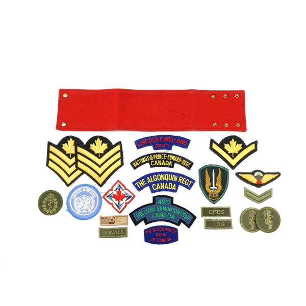 ASSORTED CANADIAN MILITARY BADGE LOT