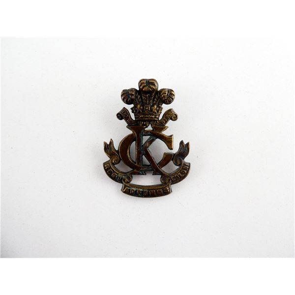 PRE-WWI KING'S COLONIALS 2ND PATTERN REGIMENTAL HEADDRESS OFFICER'S CAP BADGE
