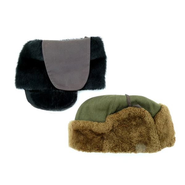 WWII / POST-WWII ERA ASSORTED MILITARY WINTER HAT LOT