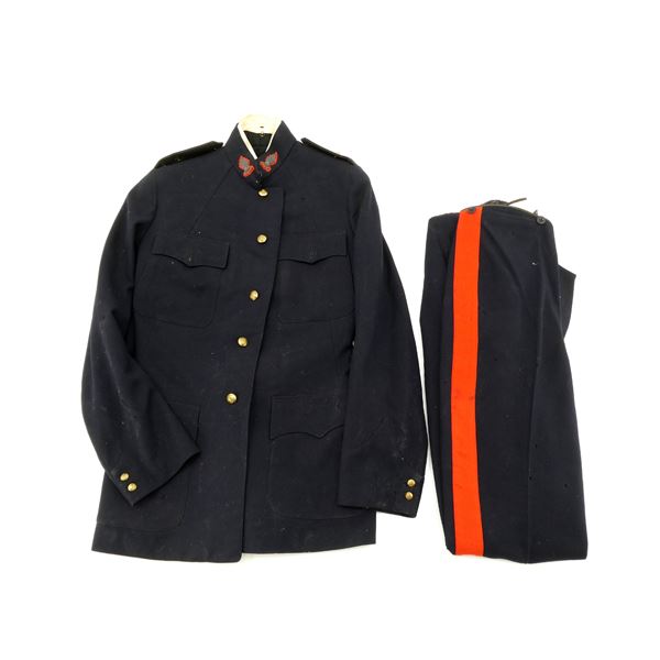PRE-WWII CANADIAN NAMED RCHA OFFICER'S BLUE PATROL UNIFORM LOT