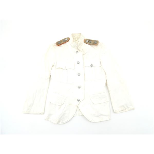 WWII GERMAN WEHRMACHT WHITE SUMMER DRILL TUNIC