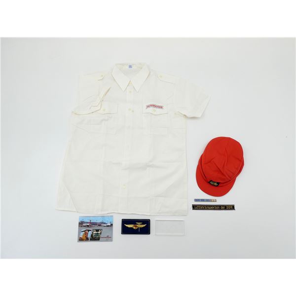 EAST GERMAN INTERFLUG COMMERCIAL AIRLINE CLOTHING AND ACCESSORIES LOT
