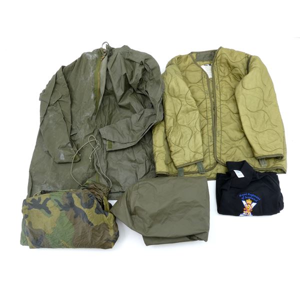 ASSORTED MILITARY WET WEATHER CLOTHING, ETC. LOT
