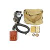 Image 1 : WWII CANADIAN MILITARY NO.4 MKIII GAS MASK / FILTER AND ACCESSORIES LOT