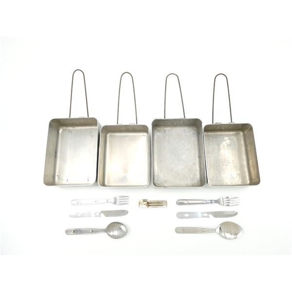 WWII ETC. CANADIAN MILITARY MESS TINS AND KFS LOT