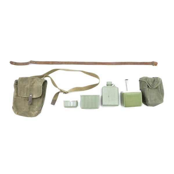 YUGOSLAVIAN MILITARY MESS KIT WITH CANTEEN, FIELD BAG, ETC. LOT
