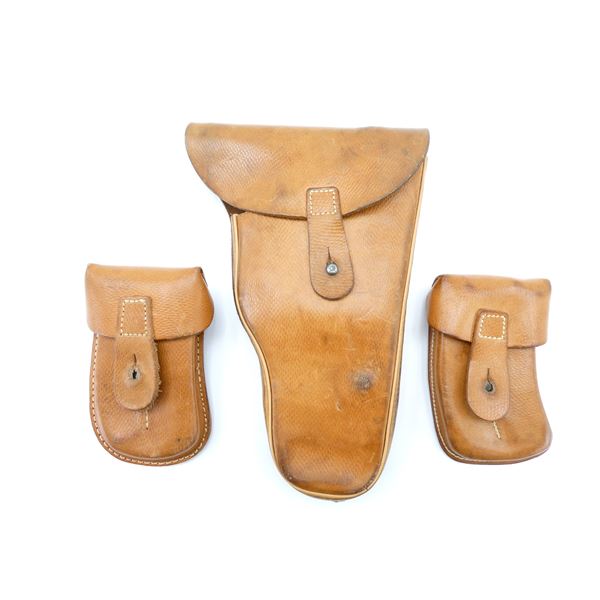 CZECH MILITARY SCORPION HOLSTER AND MAG POUCH LOT