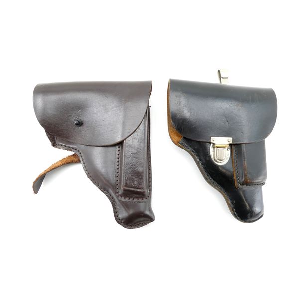 ASSORTED MILITARY LEATHER HOLSTERS LOT