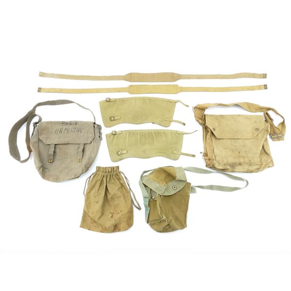 ASSORTED WWII CANADIAN / BRITISH P37 WEBBING, ETC. LOT