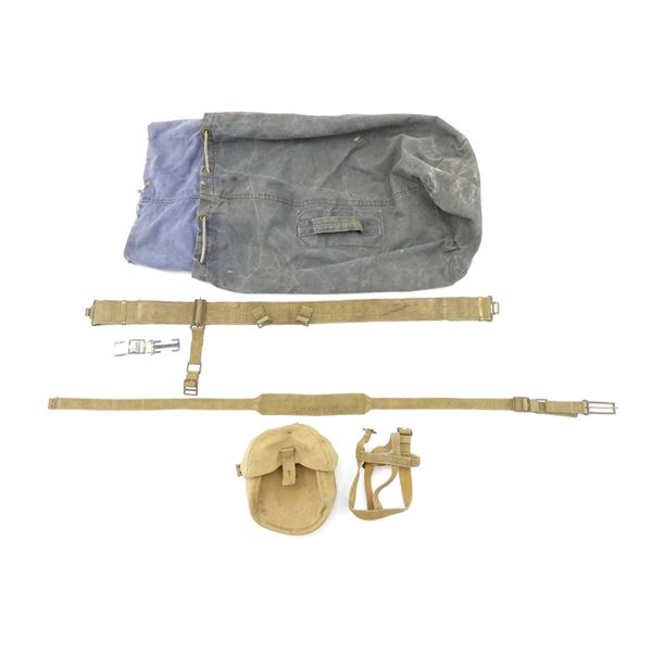 ASSORTED WWII CANADIAN / BRITISH MILITARY WEBBING LOT