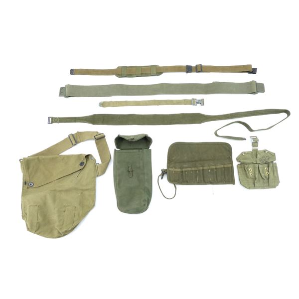 ASSORTED 1950'S MILITARY WEBBING, ETC. LOT