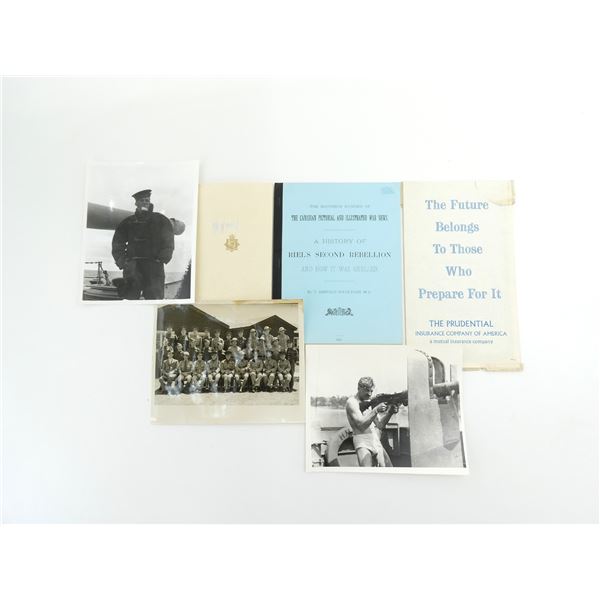 ASSORTED MILITARY PHOTOS, PAMPHLETS, MAP, ETC. LOT