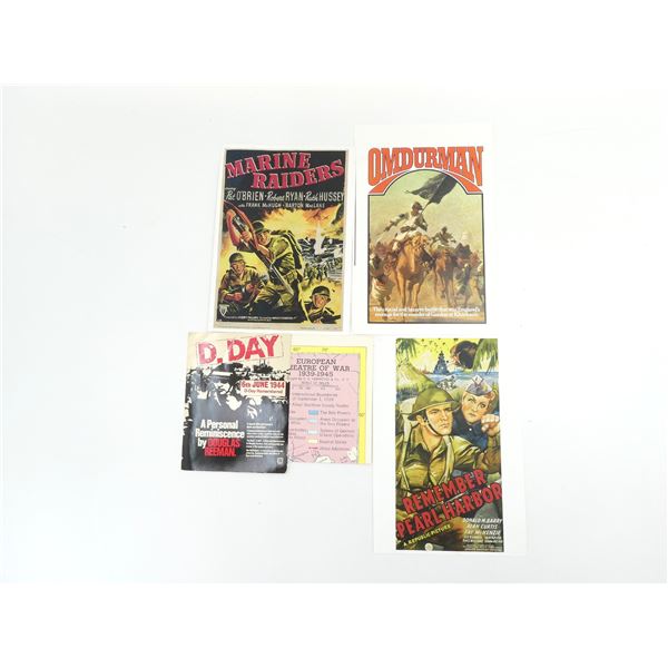 ASSORTED MILITARY POSTER PRINTS AND MAP LOT
