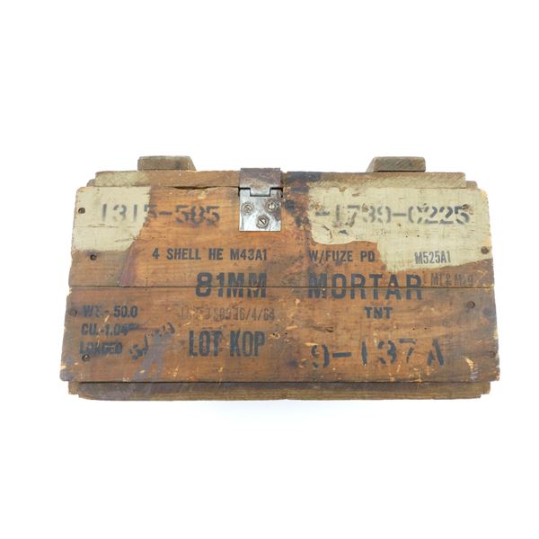 1950'S U.S. MILITARY WOODEN AMMO CRATE