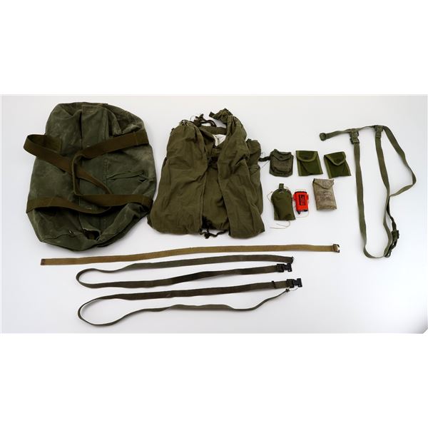 ASSORTED MILITARY POUCHES, DUFFLE BAG, ETC. LOT