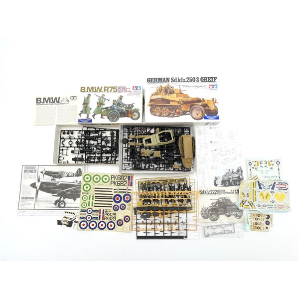 ASSORTED TAMIYA GERMAN MODEL KITS, ETC. LOT