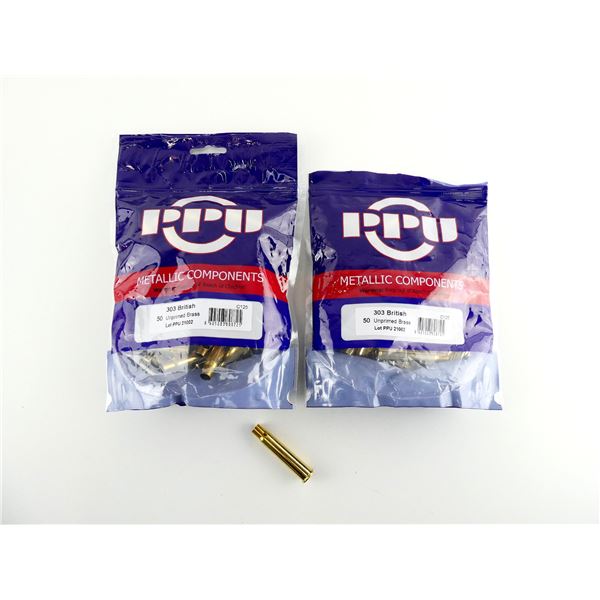 NEW NON-PRIMED PPU .303 BR BRASS CASES LOT