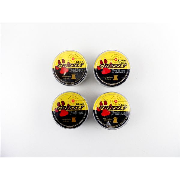 ASSORTED GRIZZLY .177 (4.5MM) PELLETS LOT