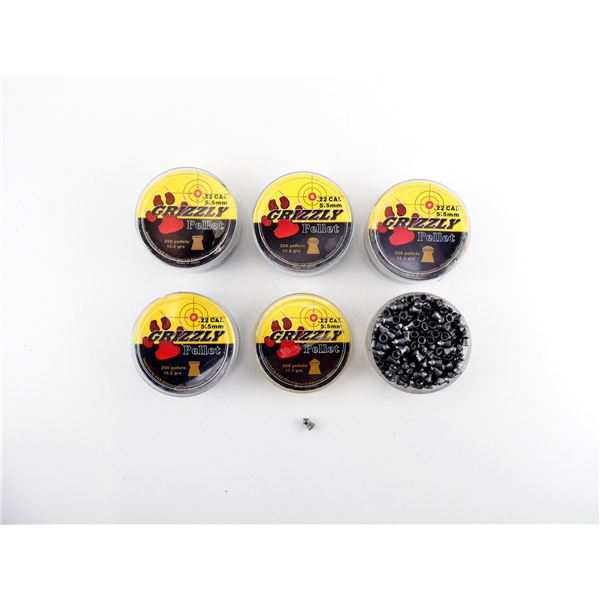 ASSORTED GRIZZLY .22 (5.5MM) CALIBER PELLETS LOT