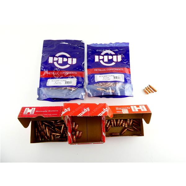 ASSORTED HORNADY AND PPU BULLETS LOT