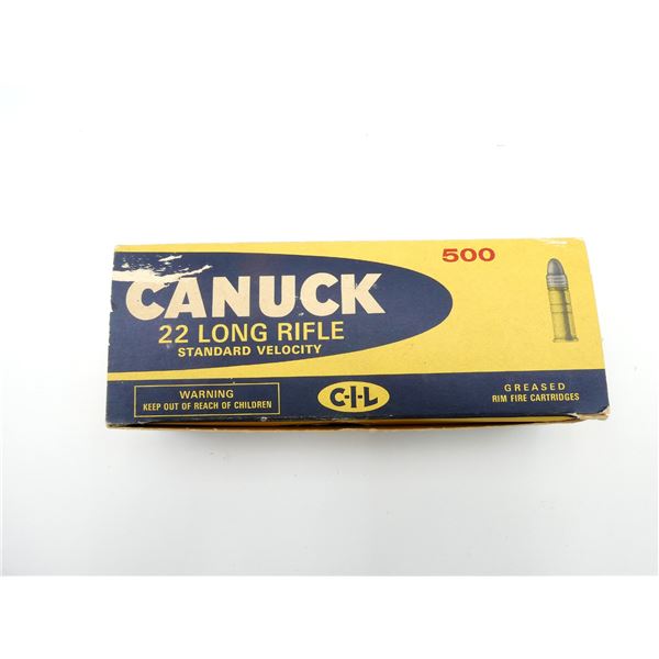 COLLECTIBLE CANUCK CIL .22 LR EMPTY AMMO BOX LOT