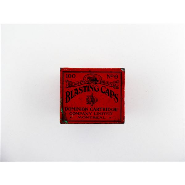 COLLECTIBLE BEAVER BRAND BLASTING CAPS EMPTY TIN BOX LOT